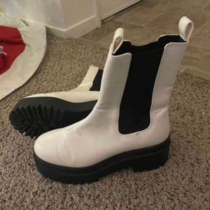 Woman’s White Boots